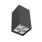 Светильник светодиодный DL-Box Reflect Multi 2х2 14Вт 3000К 80х80х150 накладной кососвет RAL9005 черн. муар диммер DALI VARTON V
