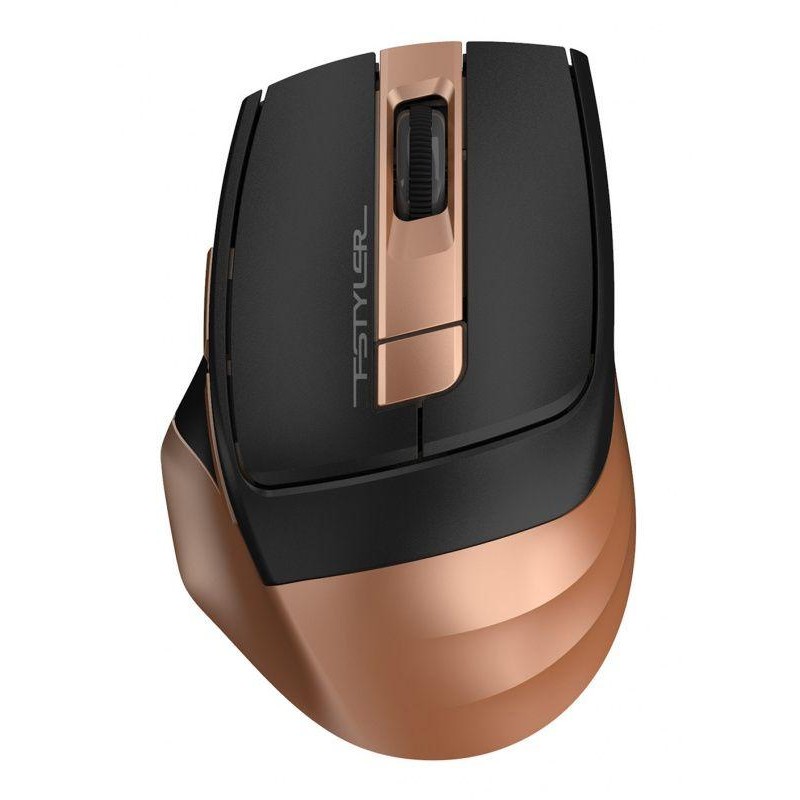 Мышь Fstyler FG35 золотистый/черн. оптическая 2000dpi беспроводная USB 6but FG35 A4TECH 1192141