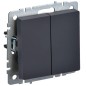 Выключатель проходной 2-кл. СП BRITE ВС10-2-6-БрГ 10А механизм графит IEK BR-V22-0-10-K53 Выключатель проходной 2-кл. СП BRITE ВС10-2-6-БрГ 10А механизм графит IEK BR-V22-0-10-K53