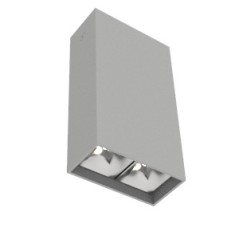 Светильник светодиодный DL-Box Reflect Multi 1х2 8Вт 3000К 80х40х150 накладной кососвет RAL7045 сер. муар VARTON V1-R0-70251-20L