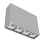 Светильник светодиодный DL-Box Reflect Multi 1х4 10Вт 4000К 150х40х115 накладной 35град.х75град. RAL7045 сер. муар диммер DALI V