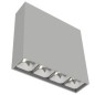 Светильник светодиодный DL-Box Reflect Multi 1х4 14Вт 3000К 150х40х150 накладной 35град.х75град. RAL7045 сер. муар VARTON V1-R0-