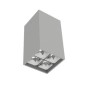 Светильник светодиодный DL-Box Reflect Multi 2х2 10Вт 4000К 80х80х150 накладной 55град. RAL7045 сер. муар диммер DALI VARTON V1-