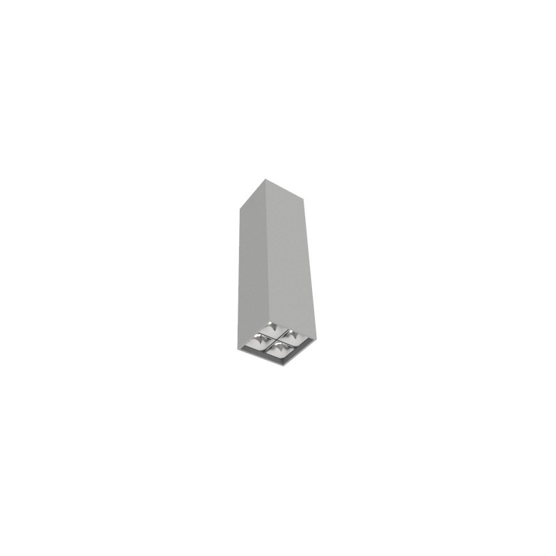 Светильник светодиодный DL-Box Reflect Multi 2х2 10Вт 4000К 80х80х300 накладной кососвет RAL7045 сер. муар VARTON V1-R0-70255-20