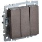Выключатель 3-кл. СП BRITE ВС10-3-0-БрТБ 10А механизм бронза IEK BR-V30-0-10-K45