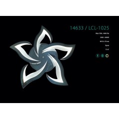 Светильник светодиодный LCL-1025 75Вт люстра управляем. бел. Camelion 14633
