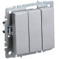 Выключатель 3-кл. СП BRITE ВС10-3-0-БрА 10А механизм алюм. IEK BR-V30-0-10-K47