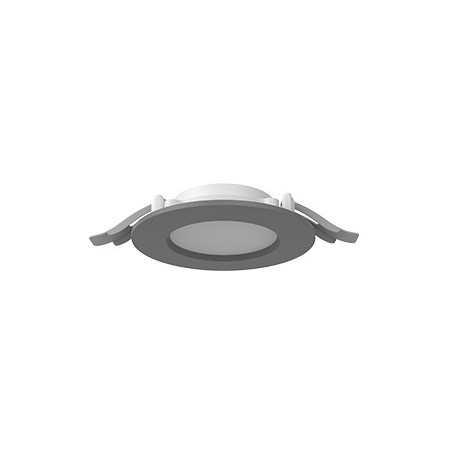 Светильник светодиодный DL-01 Slim 100мм 8Вт 3000К 120x37мм IP65/40 круглый встраив. с опаловым рассеив. RAL7045 сер. муар димме