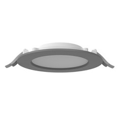 Светильник светодиодный DL-01 Slim 160мм 25Вт 3000К 176x39мм IP65/40 круглый встраив. с опаловым рассеив. RAL7045 сер. муар VART