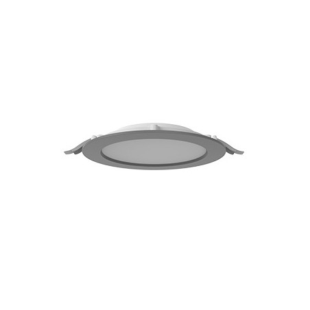 Светильник светодиодный DL-01 Slim 200мм 30Вт 3000К 221x40мм IP65/40 круглый встраив. с опаловым рассеив. RAL7045 сер. муар димм