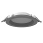 Светильник светодиодный DL-01 Pro 160мм 15Вт 4000К 176x51мм IP65/40 круглый встраив. с опаловым рассеив. RAL7045 сер. муар VARTO