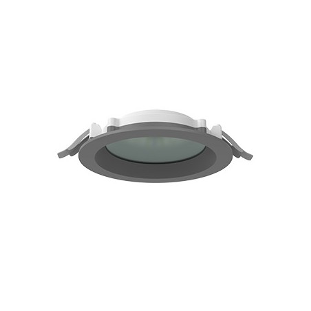 Светильник светодиодный DL-01 Pro 160мм 25Вт 4000К 176x51мм IP65/40 круглый встраив. RAL7045 сер. муар с защитным силикатным сте