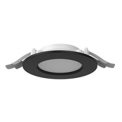 Светильник светодиодный DL-01 Slim 100мм 13Вт 4000К 120x37мм IP65/40 круглый встраив. с опаловым рассеив. RAL9005 черн. муар дим