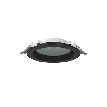 Светильник светодиодный DL-01 Pro 100мм 8Вт 4000К 120х49мм IP65/40 круглый встраив. RAL9005 черн. муар с защитным силикатным сте