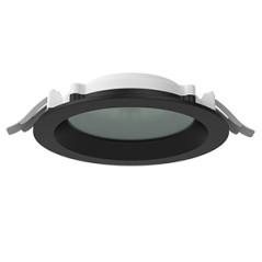 Светильник светодиодный DL-01 Pro 160мм 25Вт 4000К CRI90 176x51мм IP65/40 защ. силикат. стекло RAL9005 черн. муар VARTON V1-RF-9