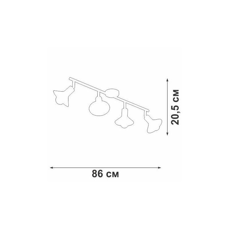 Люстра V4807-1/4PL 4хE27 макс.40Вт Vitaluce