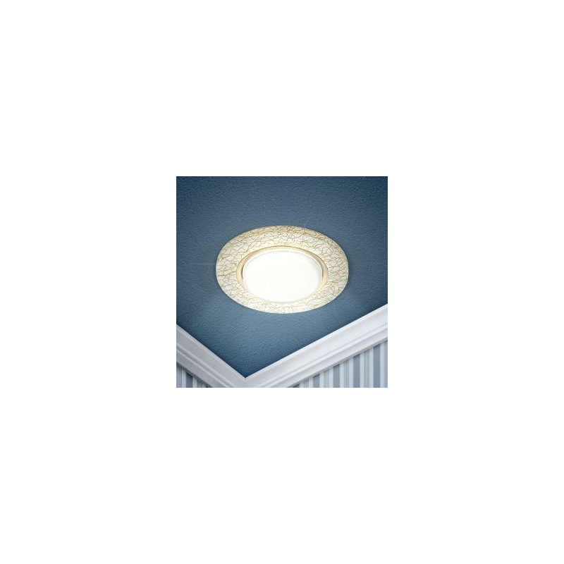 Светильник точечный DK80 WH/GD 13Вт GX53 220В бел./зол. ЭРА Б0019576 Светильник точечный DK80 WH/GD 13Вт GX53 220В бел./зол. ЭРА Б0019576