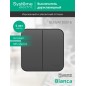 Выключатель 2-кл. ОП Blanca 10А IP20 (сх. 5) 250В с изолир. пластиной антрацит SE BLNVA105016
