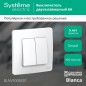 Выключатель 2-кл. СП Blanca 6А IP20 (сх. 5) 250В бел. SE BLNVS006501