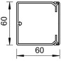 Мини-канал 60х60 L2000 WDK60060RW белоснеж. (дл.2м) OBO 6191193
