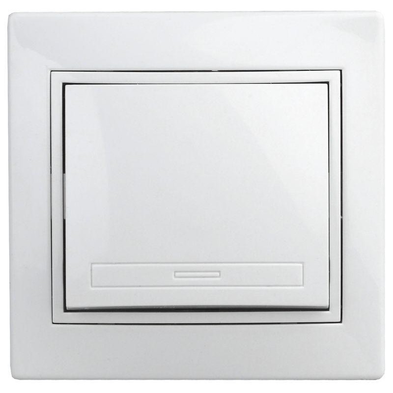 Переключатель промежуточный СП Plano 1-108-01 10А 250В IP20 бел. Intro Б0053816