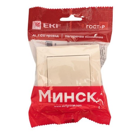 Кнопка нажимная СП Минск 10А беж. EKF ERV10-028-20
