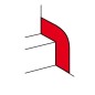 Накладка на стык со стеной для кабель-канала шириной 195-220 Leg 010699 Накладка на стык со стеной для кабель-канала шириной 195-220 Leg 010699