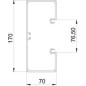 Кабель-канал 170х70 L2000 пластик GK70170RW бел. OBO 6274700