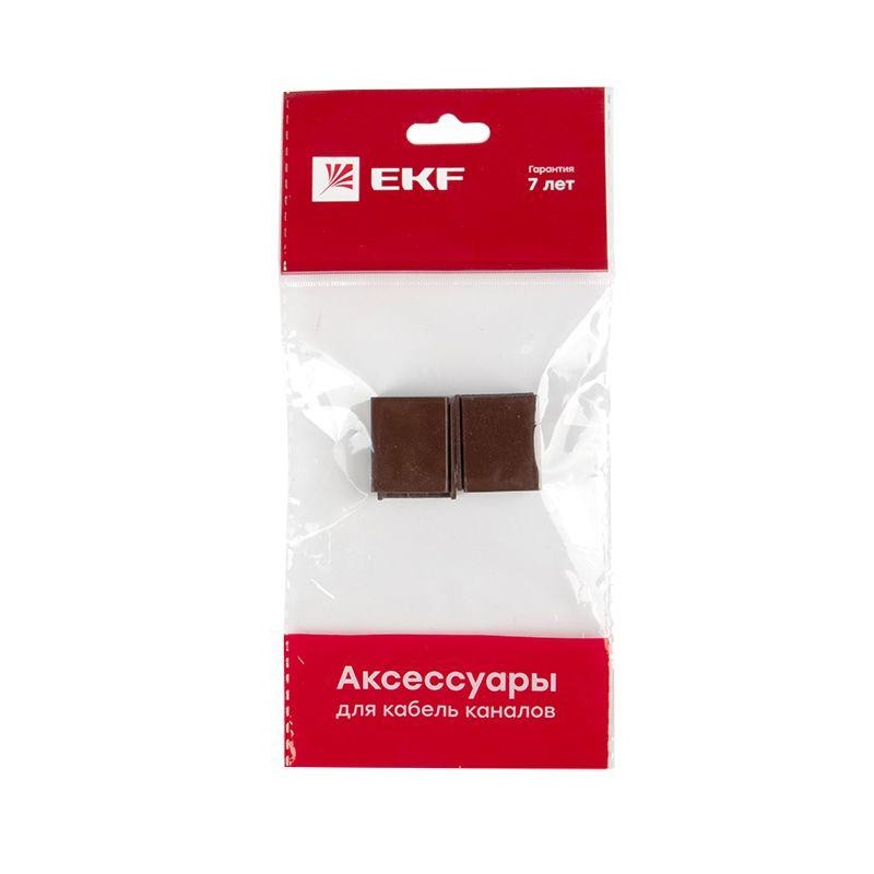 Соединитель 20х10 под темн. дерево Plast PROxima (уп.4шт) EKF cond-20-10x4