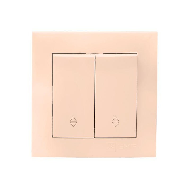 Переключатель проходной 2-кл. СП Валенсия 10А IP20 крем. PROxima EKF EWV10-027-20