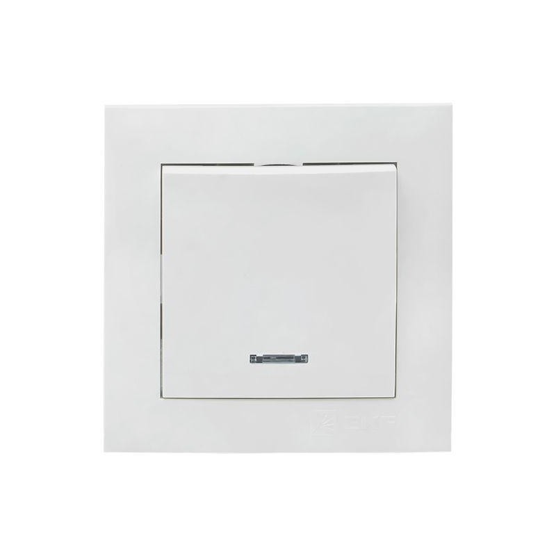 Выключатель 1-кл. СП Валенсия 10А IP20 с индикатором бел. PROxima EKF EWV10-121-10 Выключатель 1-кл. СП Валенсия 10А IP20 с индикатором бел. PROxima EKF EWV10-121-10