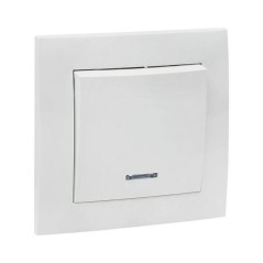 Выключатель 1-кл. СП Валенсия 10А IP20 с индикатором бел. PROxima EKF EWV10-121-10
