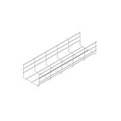 Лоток проволочный 600х100 L3000 сталь 5мм PL100-600-5-3000 оцинк. КМ LO3156