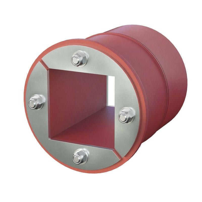 Проходка d200х70мм кругл. с проемом 120х120мм нерж. сталь DKC DXF3126 Проходка d200х70мм кругл. с проемом 120х120мм нерж. сталь DKC DXF3126