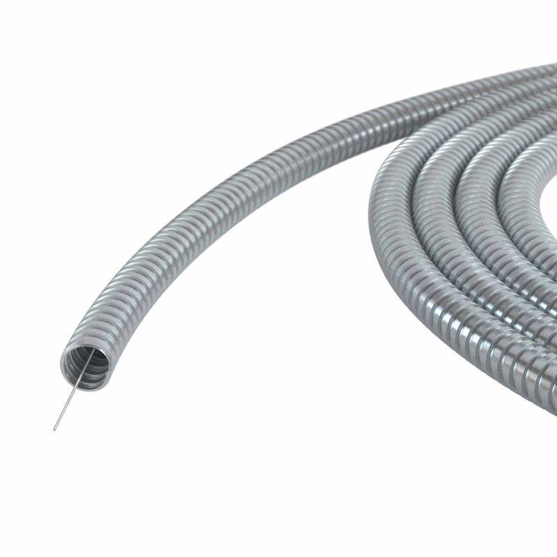 Металлорукав из оцинкованной стали DN 10мм Dвн 10.0мм Dнар 13.0мм IP40 с протяжкой 100м DKC 667R1013100P Металлорукав из оцинкованной стали DN 10мм Dвн 10.0мм Dнар 13.0мм IP40 с протяжкой 100м DKC 667R1013100P