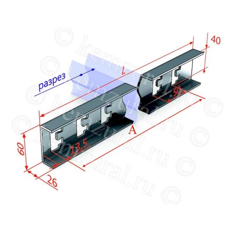 Стойка кабельная К1151 УХЛ1 (S-2.5мм) гор. цинк КЭМЗ 462 060607 19