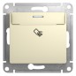 Выключатель карточный 1-кл. 1мод. СП Glossa 10А IP20 (сх. 6) механизм беж. SE GSL000269 Выключатель карточный 1-кл. 1мод. СП Glossa 10А IP20 (сх. 6) механизм беж. SE GSL000269
