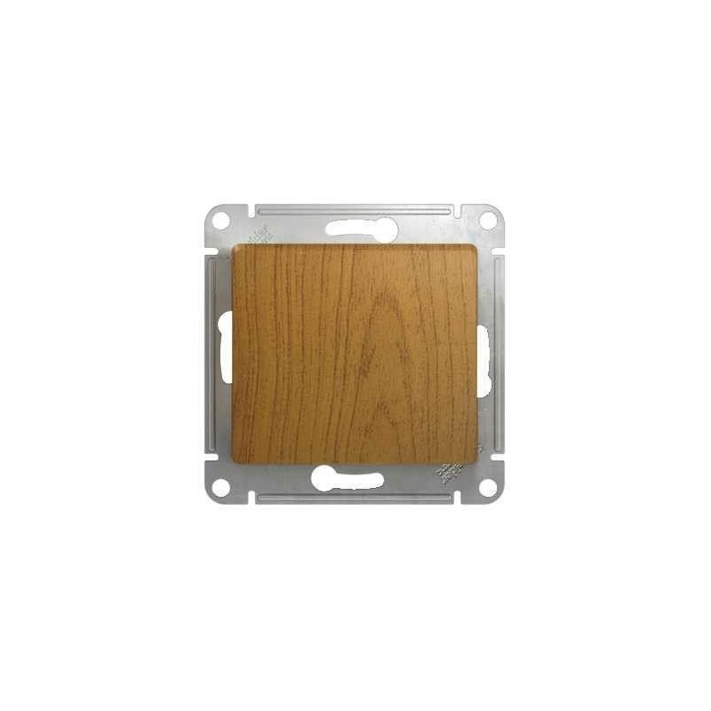 Кнопка нажимная 1-кл. СП Glossa 10А IP20 (сх. 1) 10AX механизм дерево дуб SE GSL000515