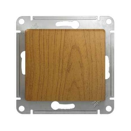 Кнопка нажимная 1-кл. СП Glossa 10А IP20 (сх. 1) 10AX механизм дерево дуб SE GSL000515