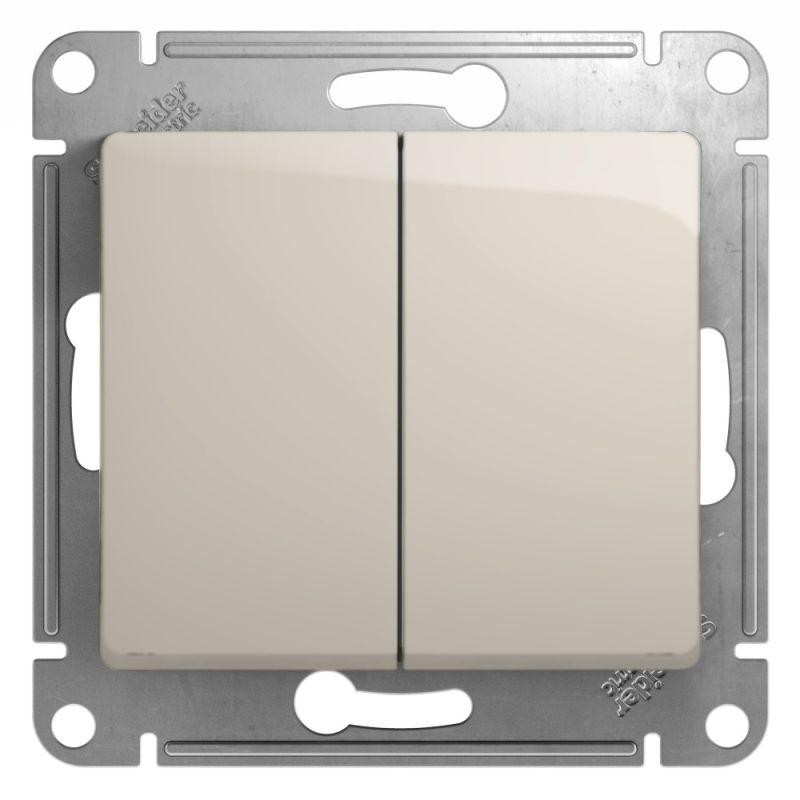 Переключатель проходной 2-кл. СП Glossa 10А IP20 (сх. 6) 10AX механизм молочн. SE GSL000965 Переключатель проходной 2-кл. СП Glossa 10А IP20 (сх. 6) 10AX механизм молочн. SE GSL000965