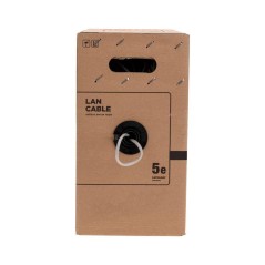 Кабель витая пара U/UTP кат.5E PVC 4PR 24AWG INDOOR SOLID сер. (уп.305м) РФ Rexant 01-0043-R