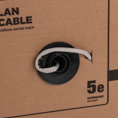 Кабель витая пара F/UTP CAT 5е PVC 4PR 24AWG INDOOR SOLID сер. (уп.305м) LIGHT РФ Rexant 01-0152-R