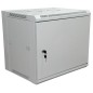 Шкаф настенный 19дюйм 12U 600х450х635мм (ШхГхВ) передняя дверь металл боковые стенки съемные (разобранный) RAL7035 Rexant 04-221