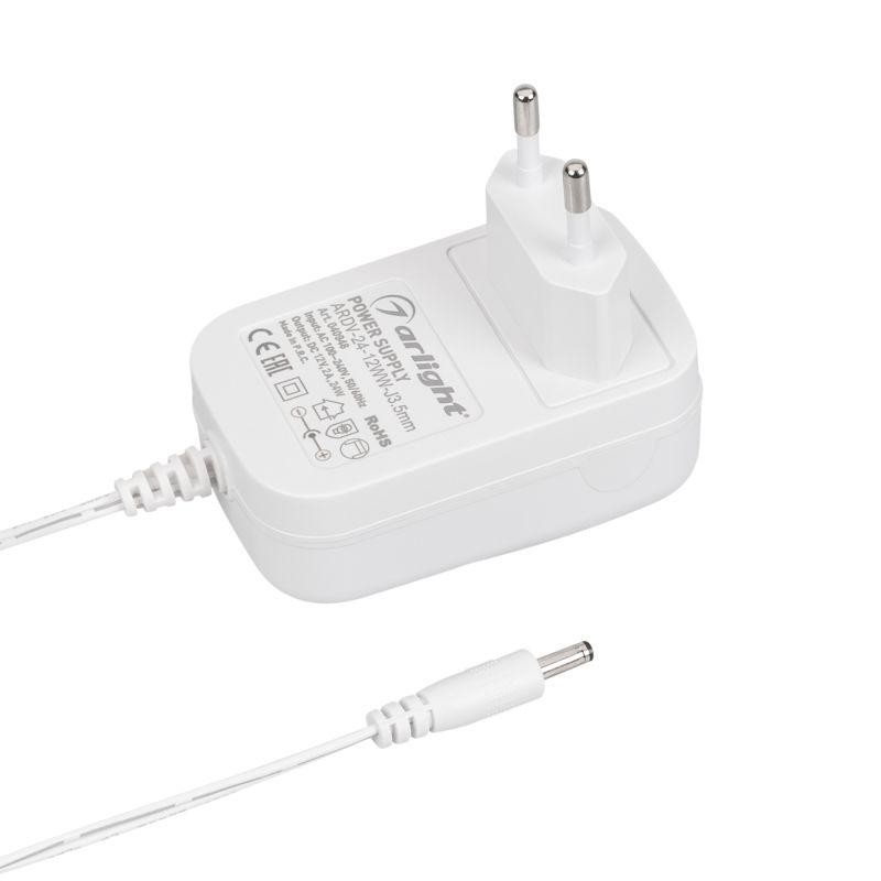 Блок питания ARDV-24-12WW-J3.5mm (12В 2А 24Вт) (адаптер) Arlight 040948 Блок питания ARDV-24-12WW-J3.5mm (12В 2А 24Вт) (адаптер) Arlight 040948