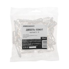 Дюбель-хомут 5-10 для круглого кабеля бел. (уп.100шт) PROCONNECT 07-4501-2
