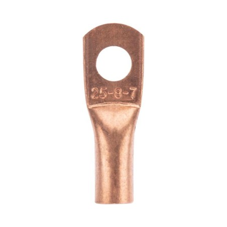 Наконечник медный ТМ 25-8-7 (25кв.мм - d8мм) (уп.5шт) Rexant 07-5313-1