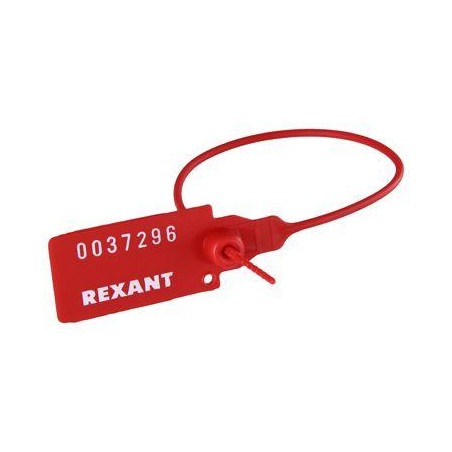 Пломба пластиковая номерная 220мм красн. REXANT 07-6111