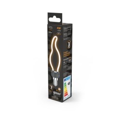 Лампа светодиодная филаментная Black Filament 4Вт контурная Artline свеча матовая 2700К тепл. бел. E14 330лм GAUSS 1000801104
