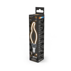 Лампа светодиодная филаментная Black Filament 4Вт контурная Artline свеча матовая 2700К тепл. бел. E14 330лм GAUSS 1000801104