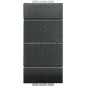 Переключатель аксиальный 1-кл. 1мод. СП LivingLight 10А IP20 250В авт. клеммы антрацит Leg BTC L4053AN